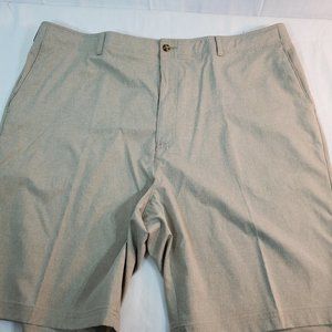 Ben Hogan Performance Shorts   Heathered Khaki   Flat Front  Mens 46  NWT
